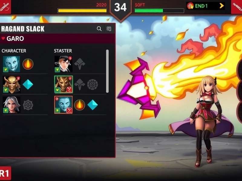 Flaming Blade Bash Character Selection